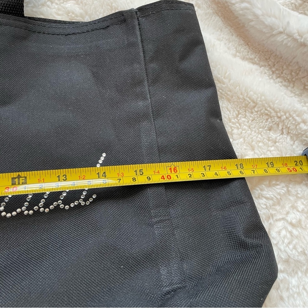 Elevate Your Bridal Party with Our 12x18 Rhinestone Bridesmaid Tote Bag in Black - Picture 6 of 7
